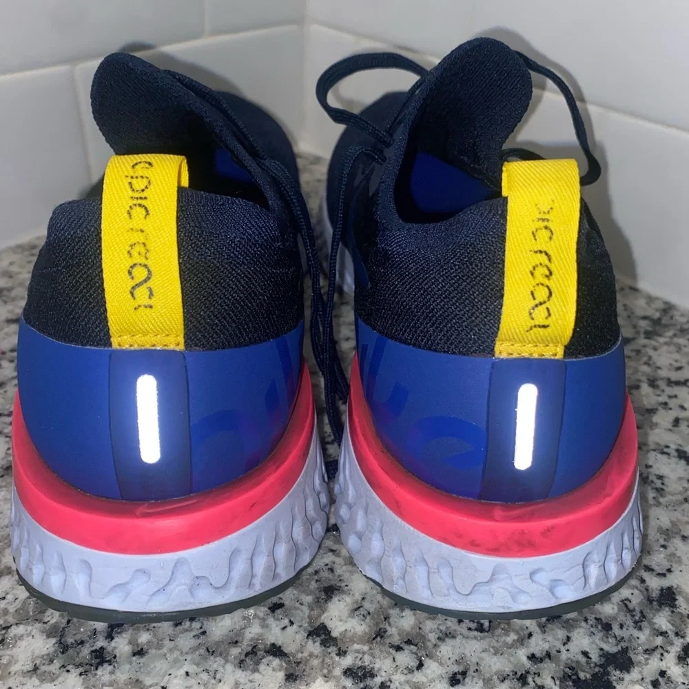 Nike Blue and Yellow Athletic Shoes Lightweight Performance Design - Picture 4 of 8